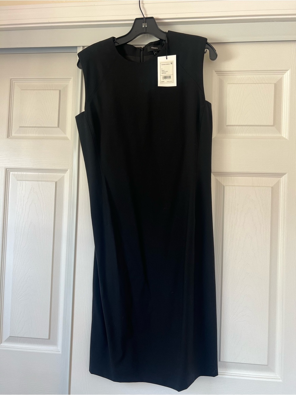 Theory Black Sleeveless Sheath Midi Dress